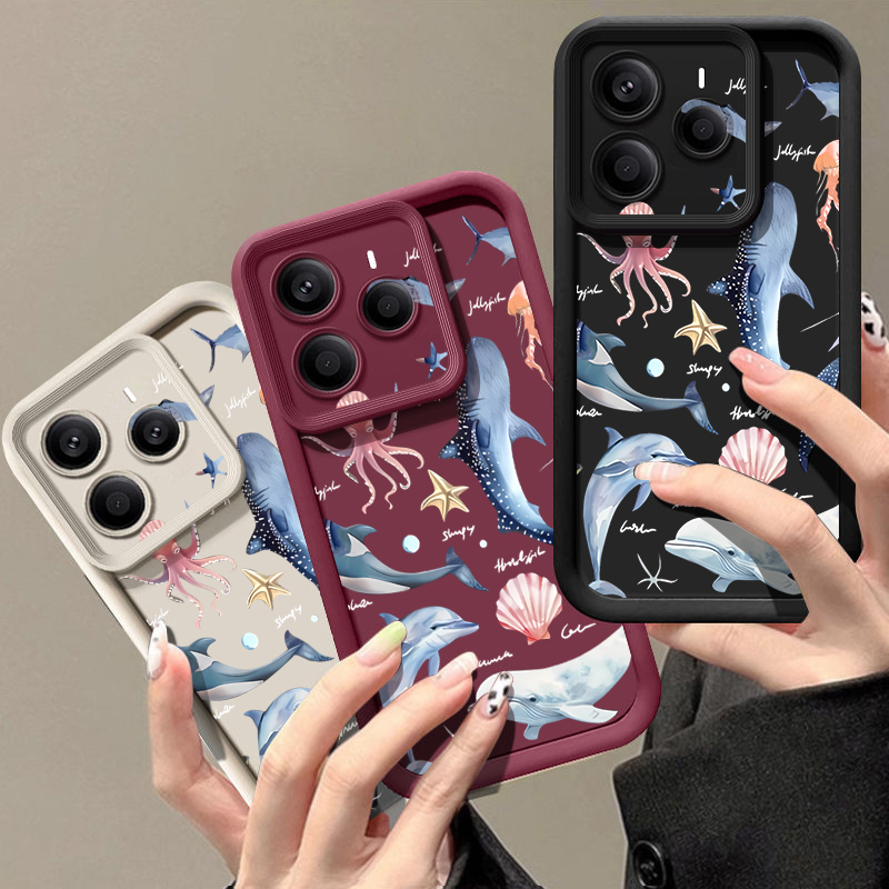 Cute Dolphin Patterned Soft Ca - Xiaomi Redmi Note 13 ulasan dan harga