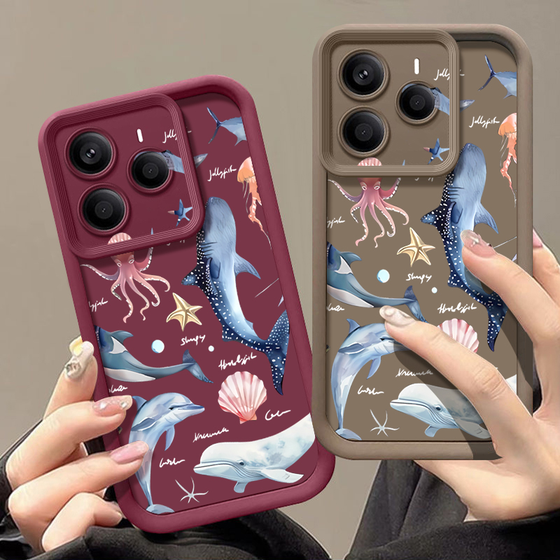 Cute Dolphin Patterned Soft Ca - Xiaomi Redmi Note 13 ulasan dan harga