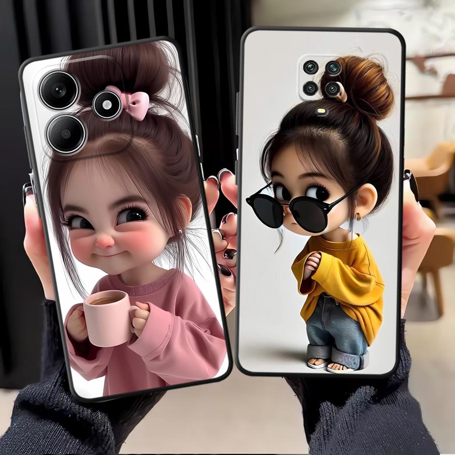 Cartoon Girl Pattern Funda Pho - Xiaomi Redmi Note 13 ulasan dan harga
