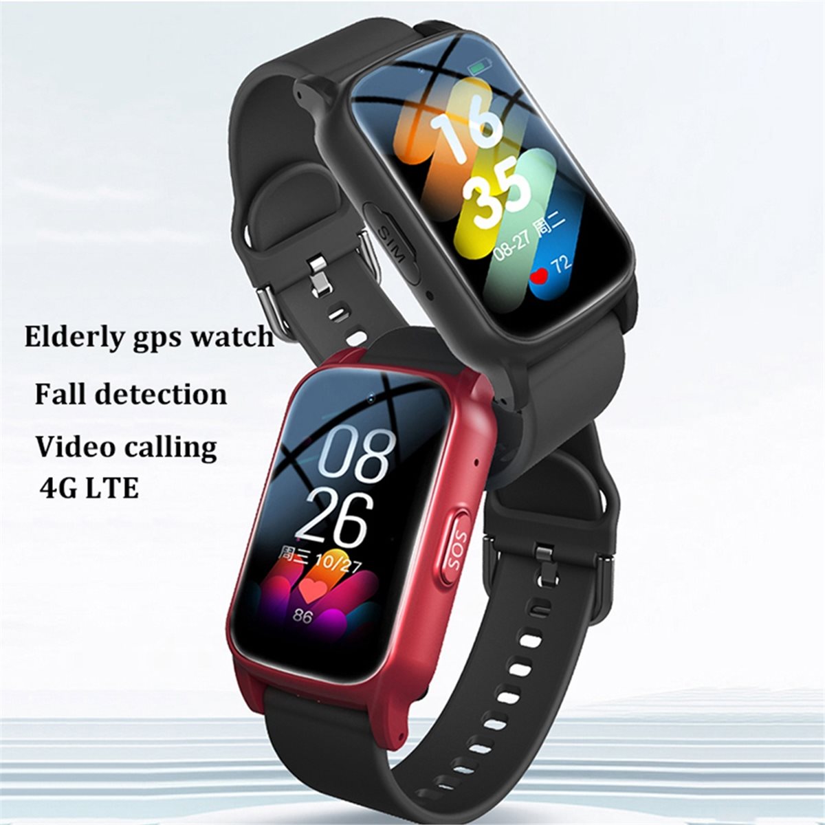 4G Elderly Smart Watch with GP - Fall Detection Watch ulasan dan harga